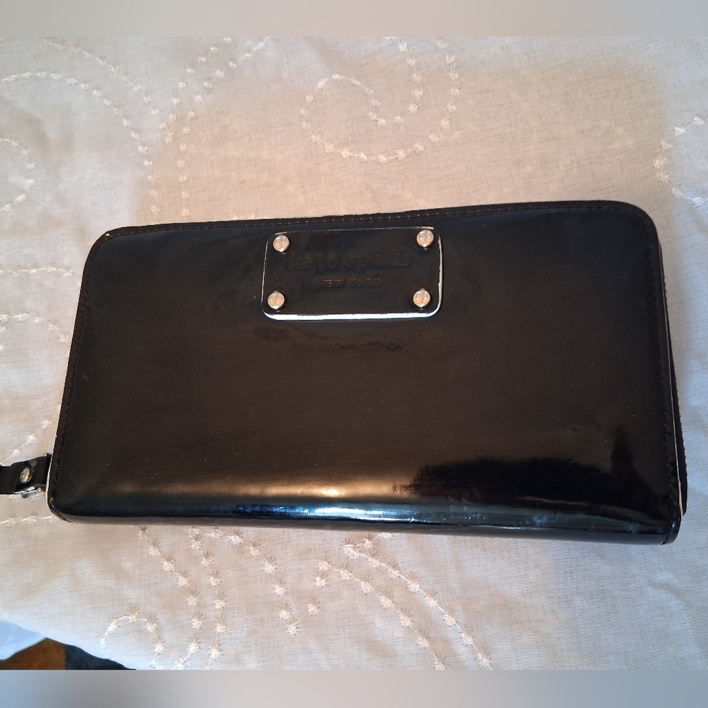 Kate Spade Patent Leather Black Wallet